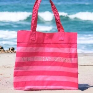 VICTORIAS SECRET Multi Use Pink Canvas Tote Bag